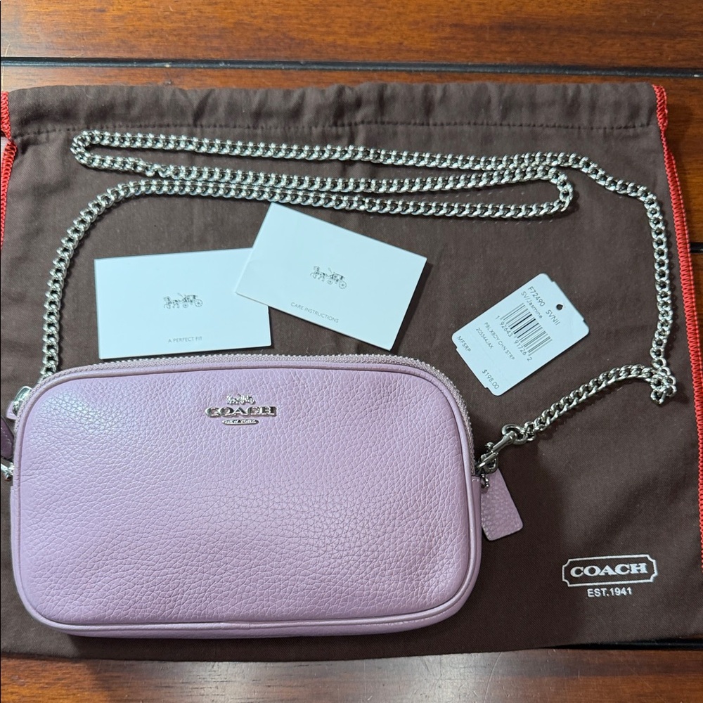 Coach Pebbled Leather Crossbody with Dustbag - NWT